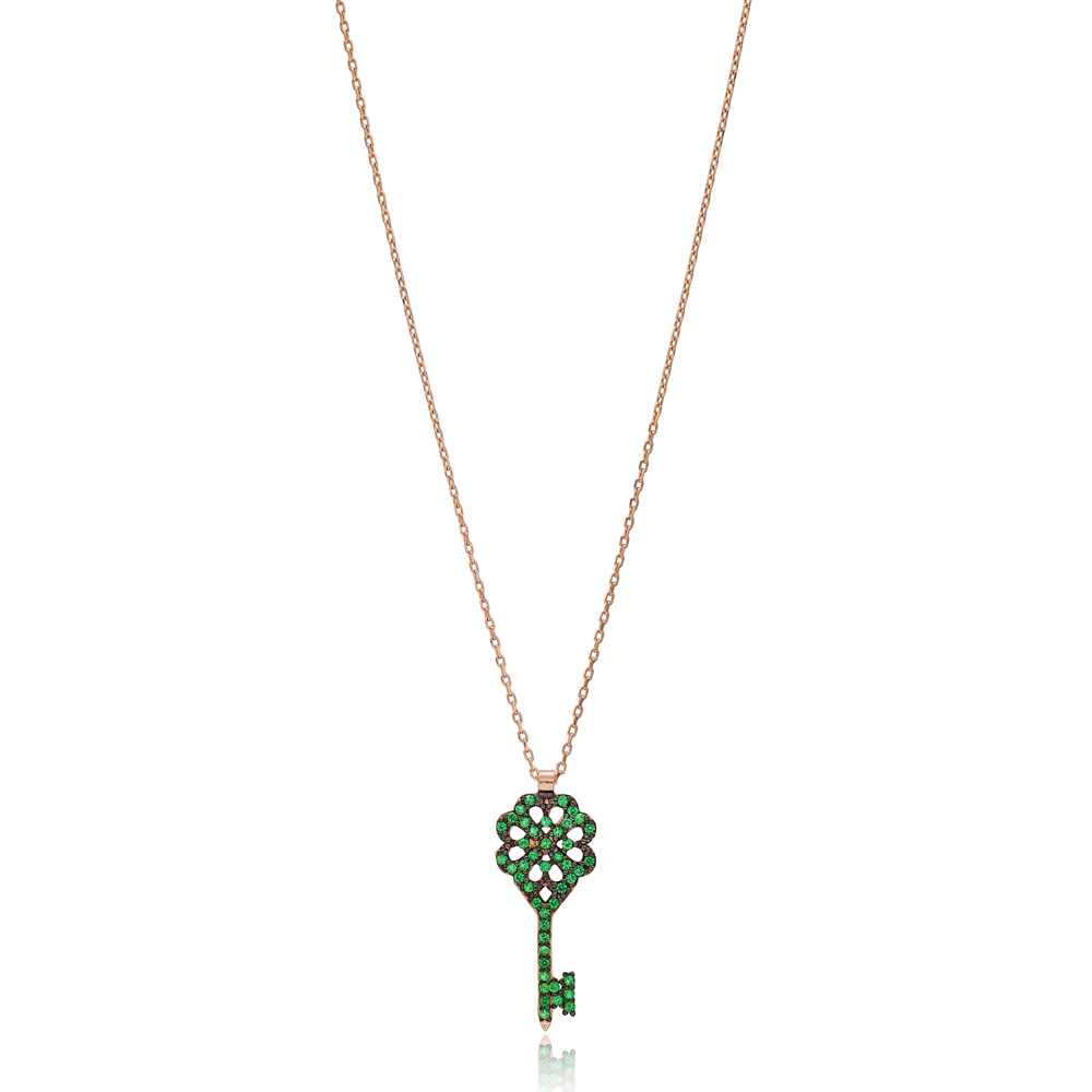 Key Design Pendant, Wholesale Handmade Turkish Sterling Silver Pendant