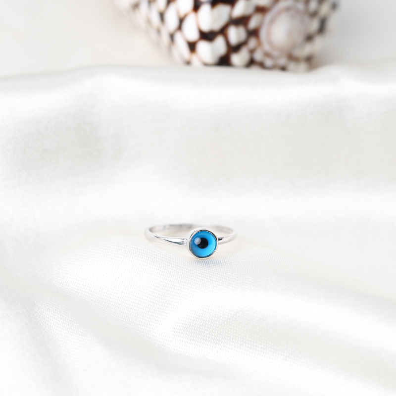 Evil Eye Design Trendy Turkish Wholesale Handcrafted Infinite Silver Ring