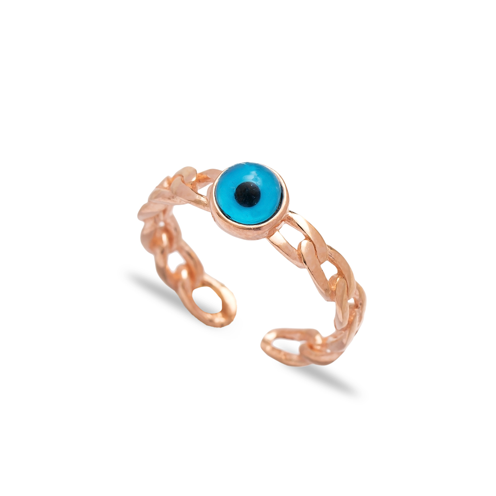 Evil Eye Silver Ring Turkish Wholesale Handcrafted Silver Jewelry