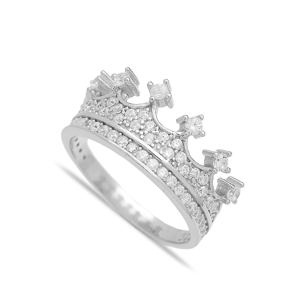 Crown Design Turkish Wholesale Handcrafted Silver Ring