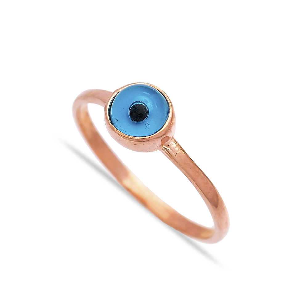Evil Eye Design Turkish Wholesale Handcrafted Infinite Silver Ring
