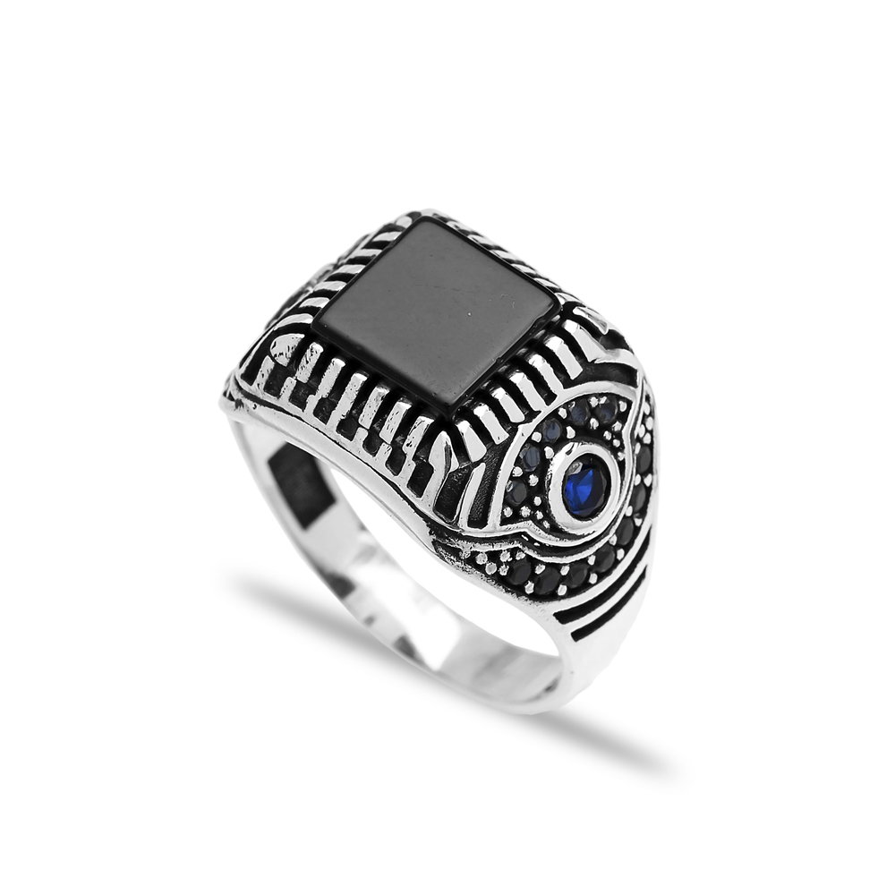 Onyx Authentic Men Ring Wholesale Handmade 925 Sterling Silver